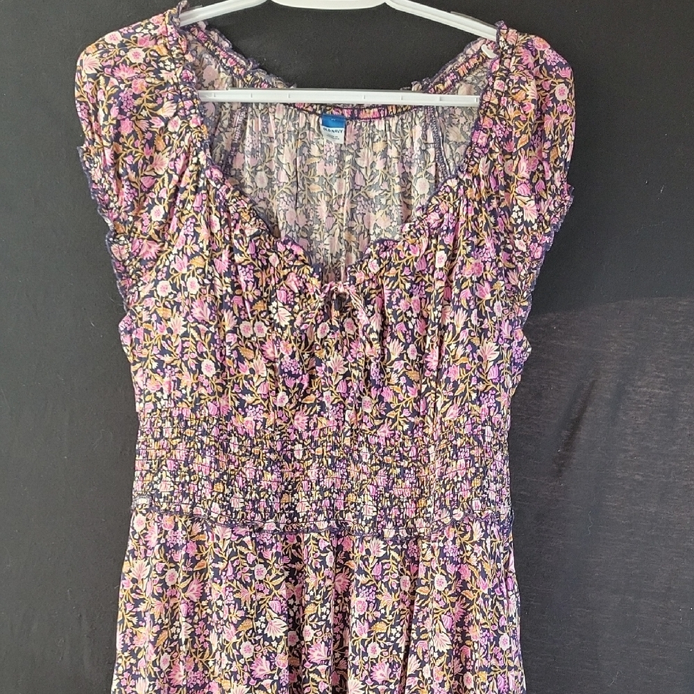 Old Navy Pink and Purple Floral Dress